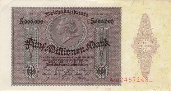 5 Millionen Mark 1923
